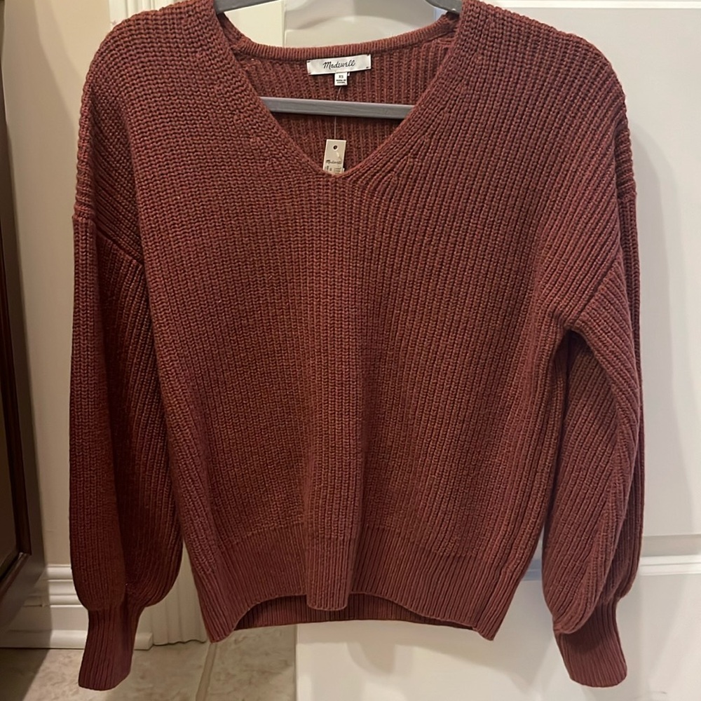 Burgundy Madewell sweater